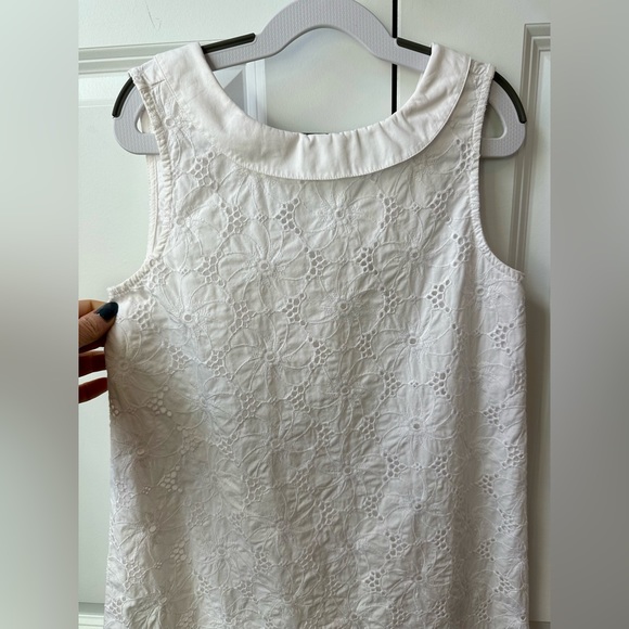 Janie and Jack Floral Eyelet Dress White (Size 10) - Picture 3 of 5